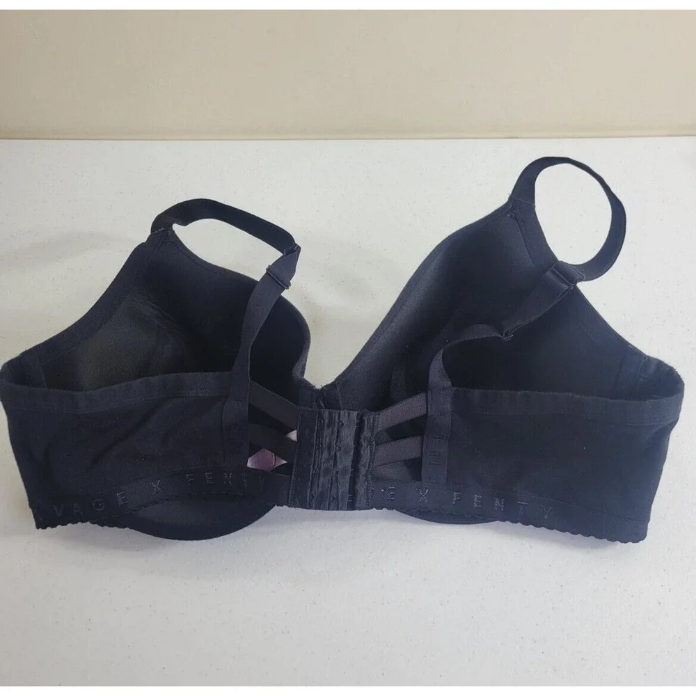 Savage X Fenty Black Full Coverage Adjustable Underwire T-Shirt Bra Size‎ 46DDD